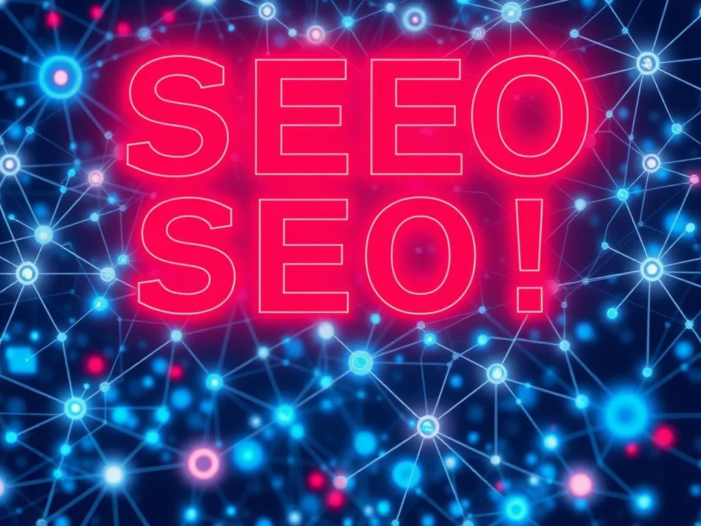 A futuristic digital marketing landscape merging traditional SEO techniques like keywords, backlinks, with AI-driven innovations like predictive analytics and AI tools, high quality, abstract representation, interconnected web of elements