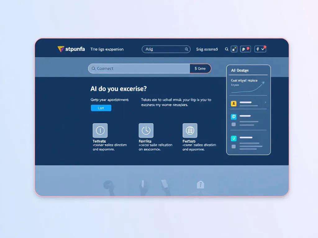 User experience enhancement using AI, depicting a website interface customized for user preferences, engaging and intuitive layout, vibrant colors, professional appearance
